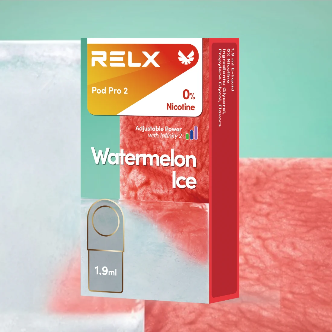 RELX Pod Pro Fruit Watermelon Ice (1-Pod) Flavors 0mg/ml Nicotine - Six Pandas