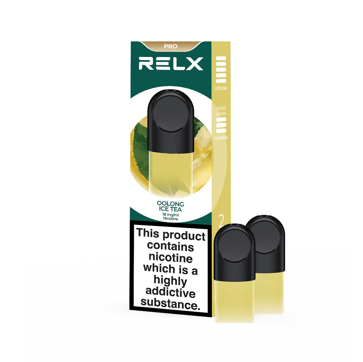 RELX Pod Pro Fruit Mint Tea Dessert Beverage and Tobacco More Flavors 0mg/ml and 18mg/ml Nicotine - Six Pandas