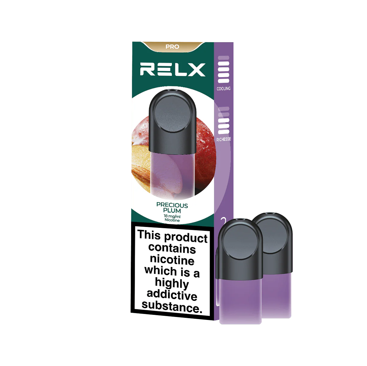 RELX Pod Pro Fruit Mint Tea Dessert Beverage and Tobacco More Flavors 0mg/ml and 18mg/ml Nicotine - Six Pandas