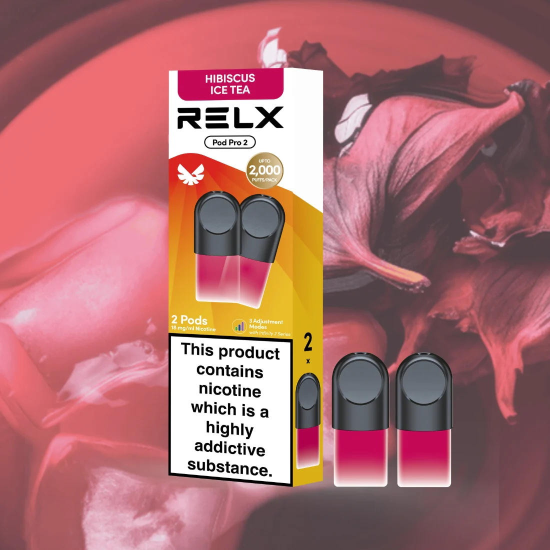 RELX Pod Pro Fruit Mint Tea Dessert Beverage and Tobacco More Flavors 0mg/ml and 18mg/ml Nicotine - Six Pandas